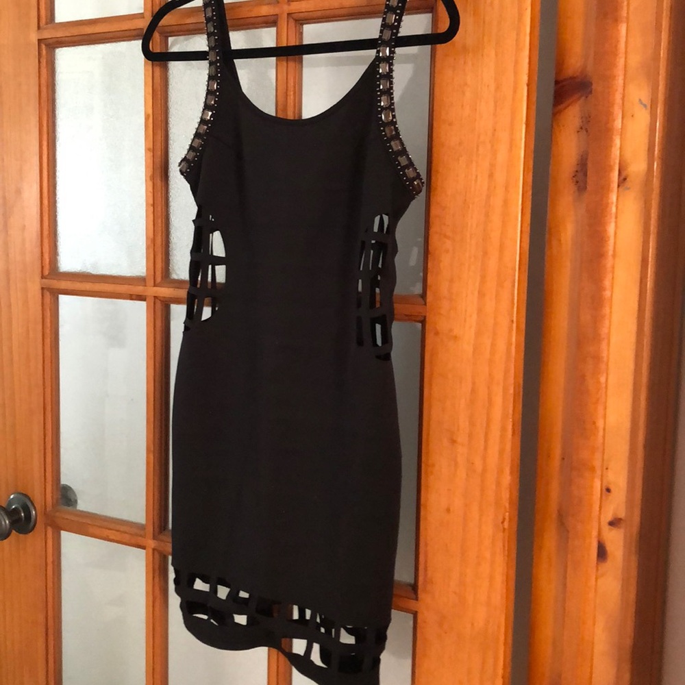 Black mini dress